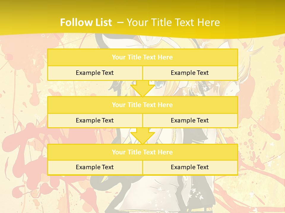 A Anime Character With A Yellow Background PowerPoint Template