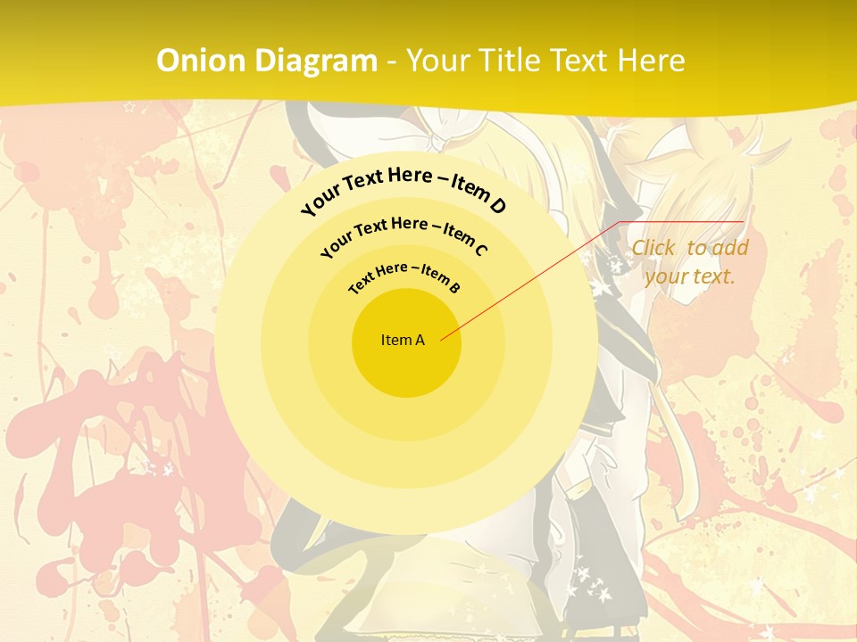 A Anime Character With A Yellow Background PowerPoint Template