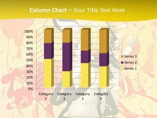 A Anime Character With A Yellow Background PowerPoint Template