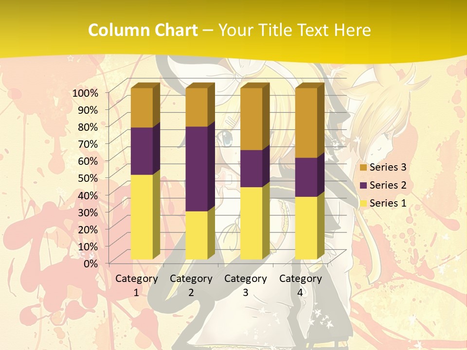 A Anime Character With A Yellow Background PowerPoint Template