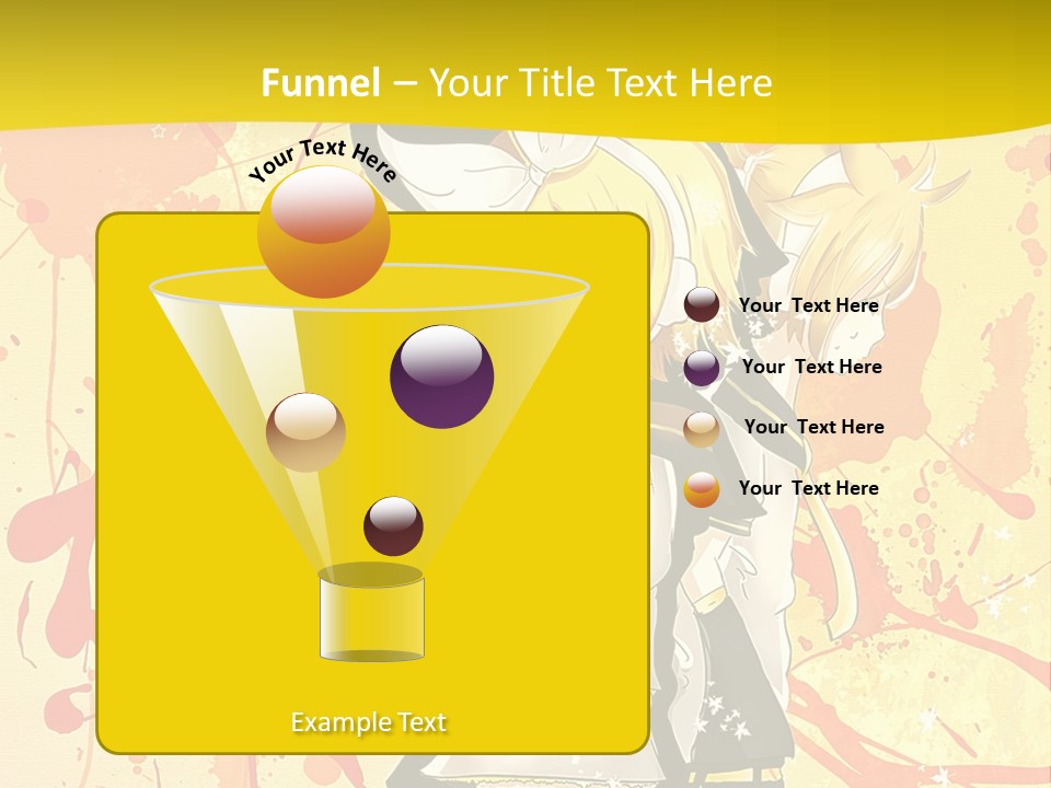 A Anime Character With A Yellow Background PowerPoint Template