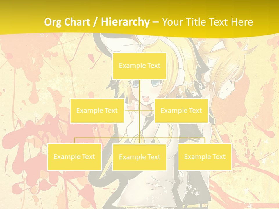 A Anime Character With A Yellow Background PowerPoint Template