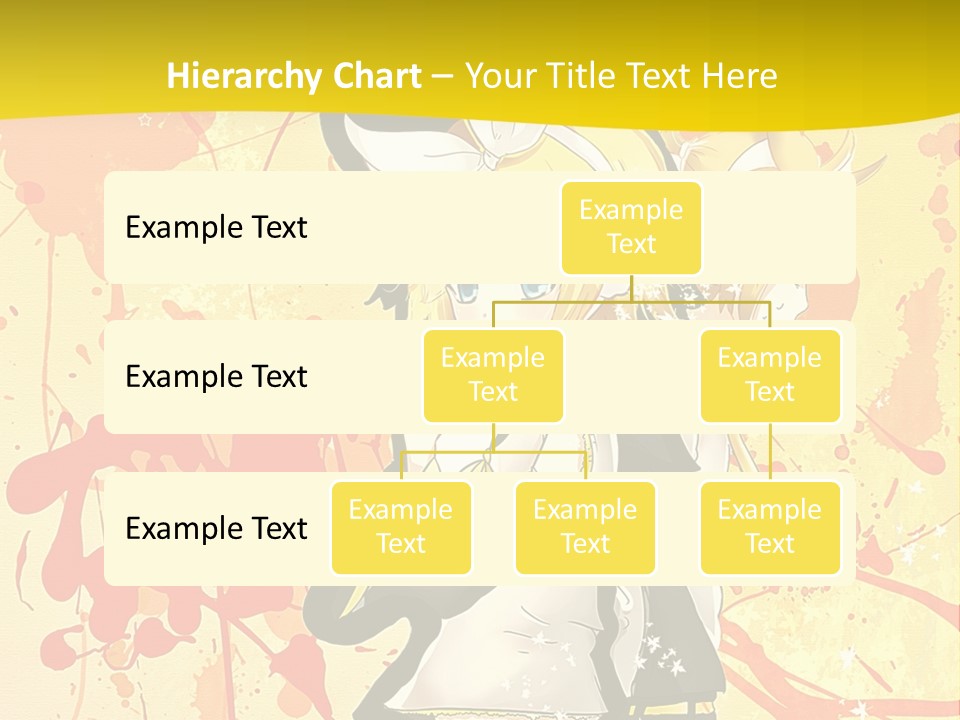 A Anime Character With A Yellow Background PowerPoint Template