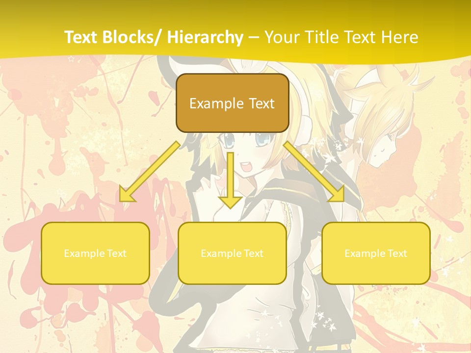 A Anime Character With A Yellow Background PowerPoint Template