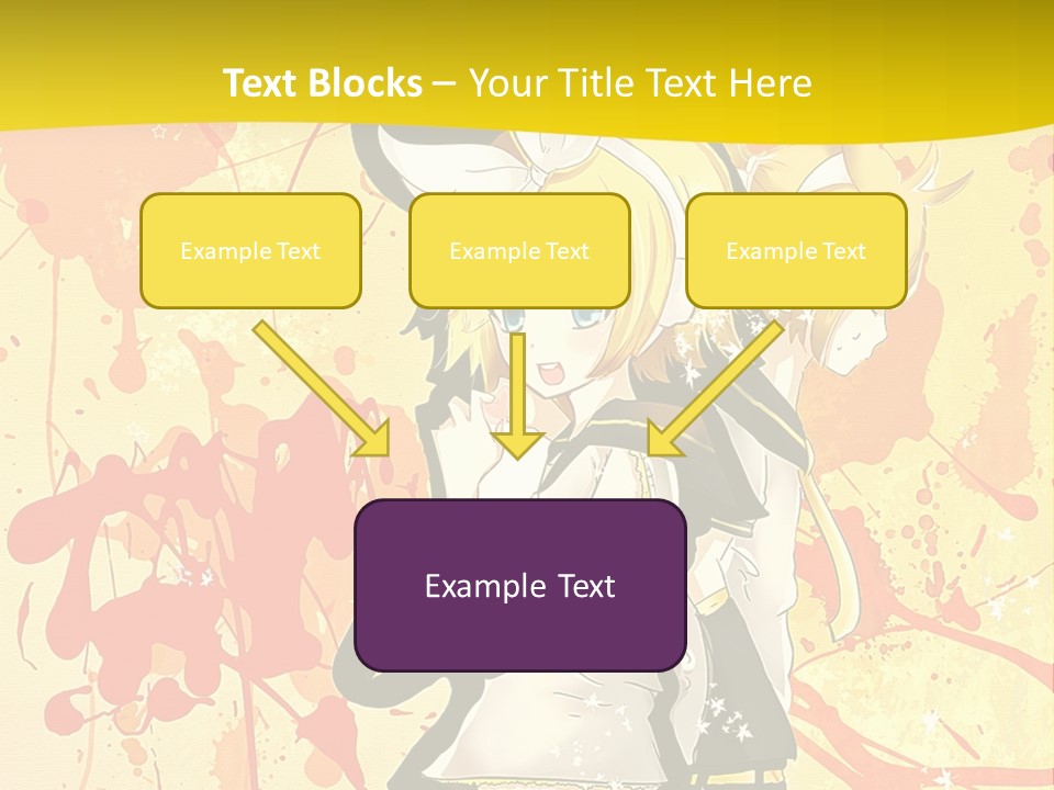 A Anime Character With A Yellow Background PowerPoint Template