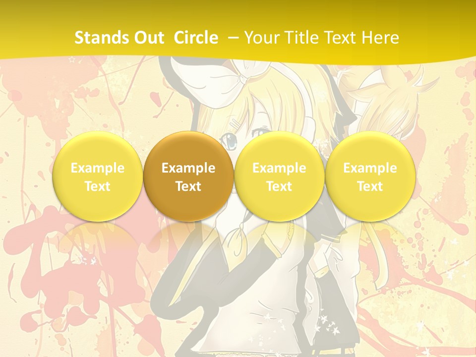 A Anime Character With A Yellow Background PowerPoint Template