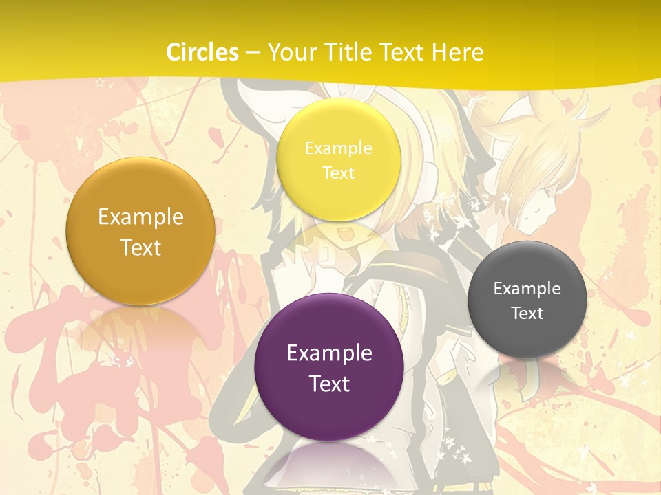 A Anime Character With A Yellow Background PowerPoint Template