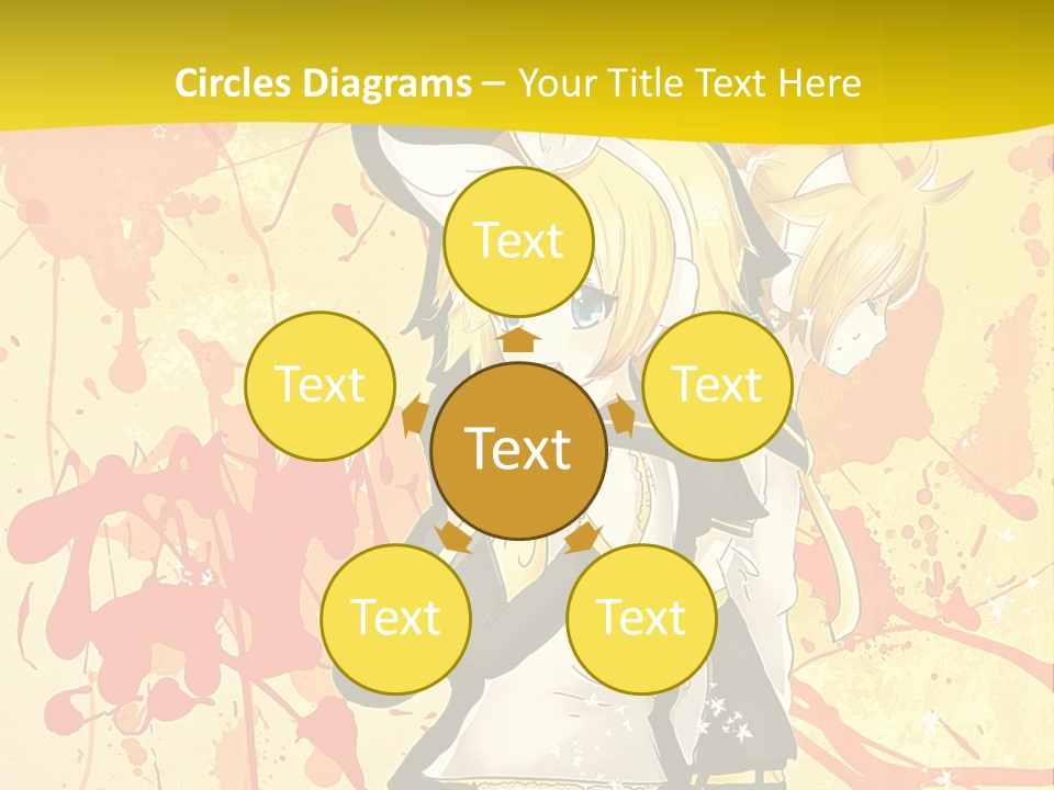 A Anime Character With A Yellow Background PowerPoint Template