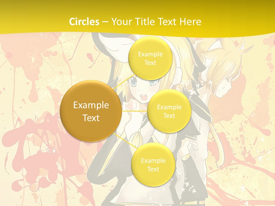 A Anime Character With A Yellow Background PowerPoint Template