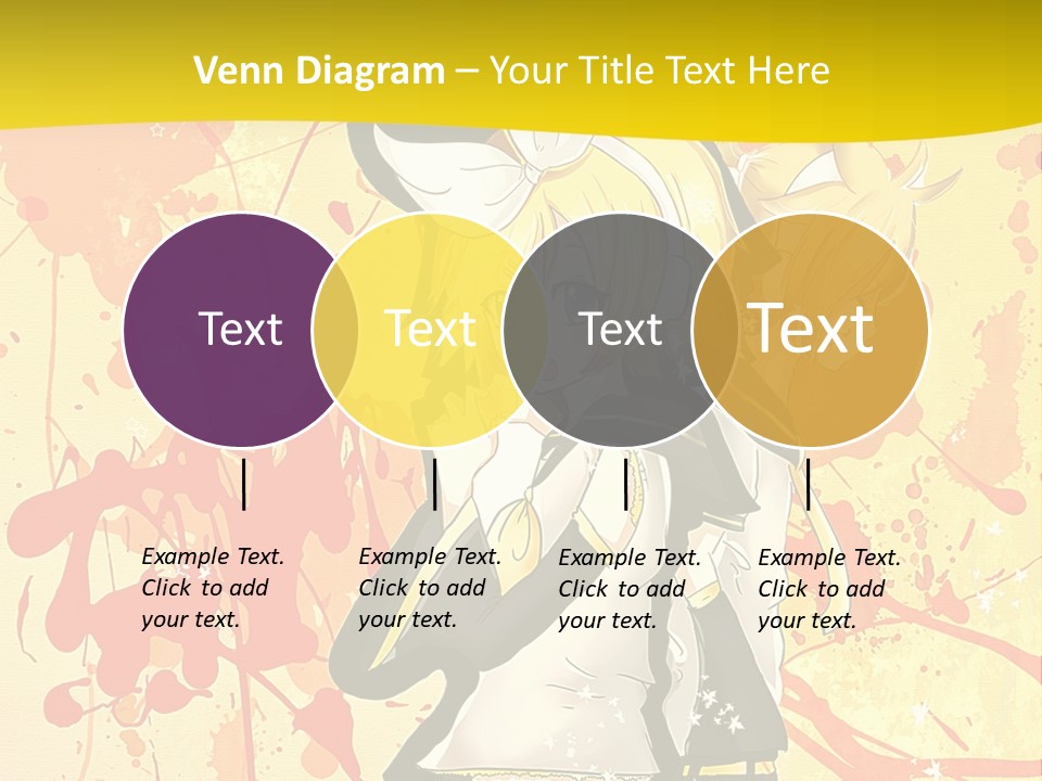 A Anime Character With A Yellow Background PowerPoint Template