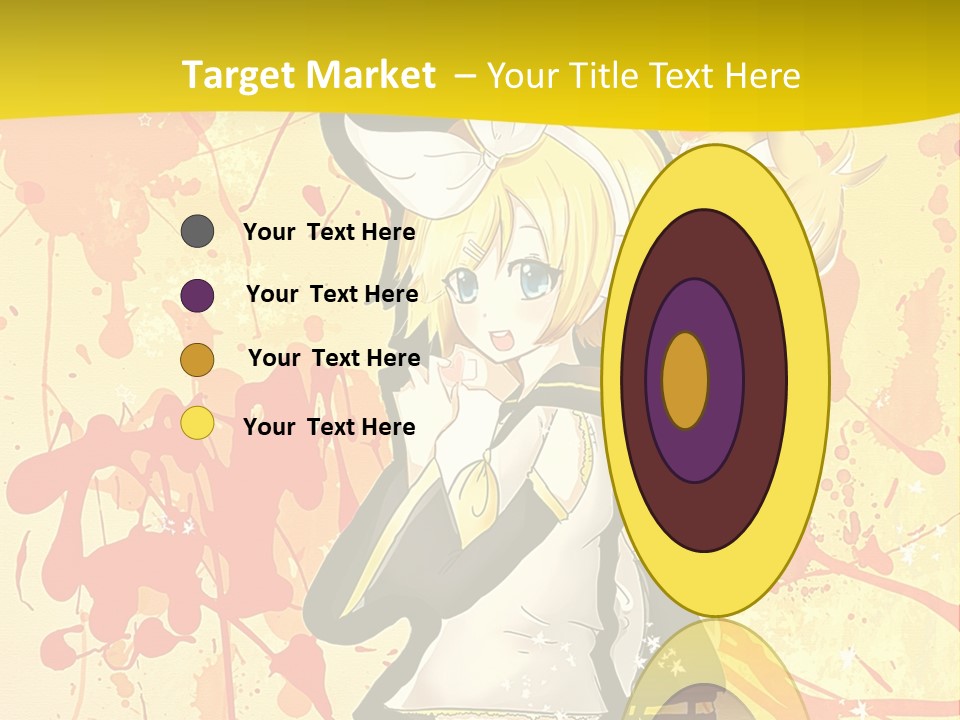 A Anime Character With A Yellow Background PowerPoint Template