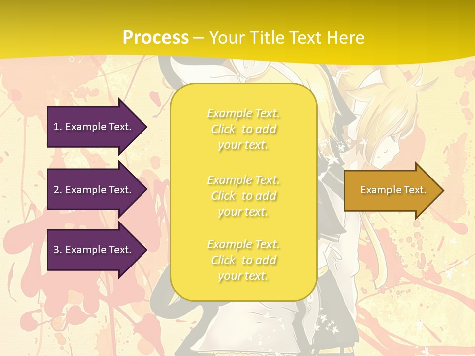 A Anime Character With A Yellow Background PowerPoint Template