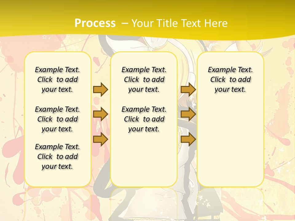 A Anime Character With A Yellow Background PowerPoint Template