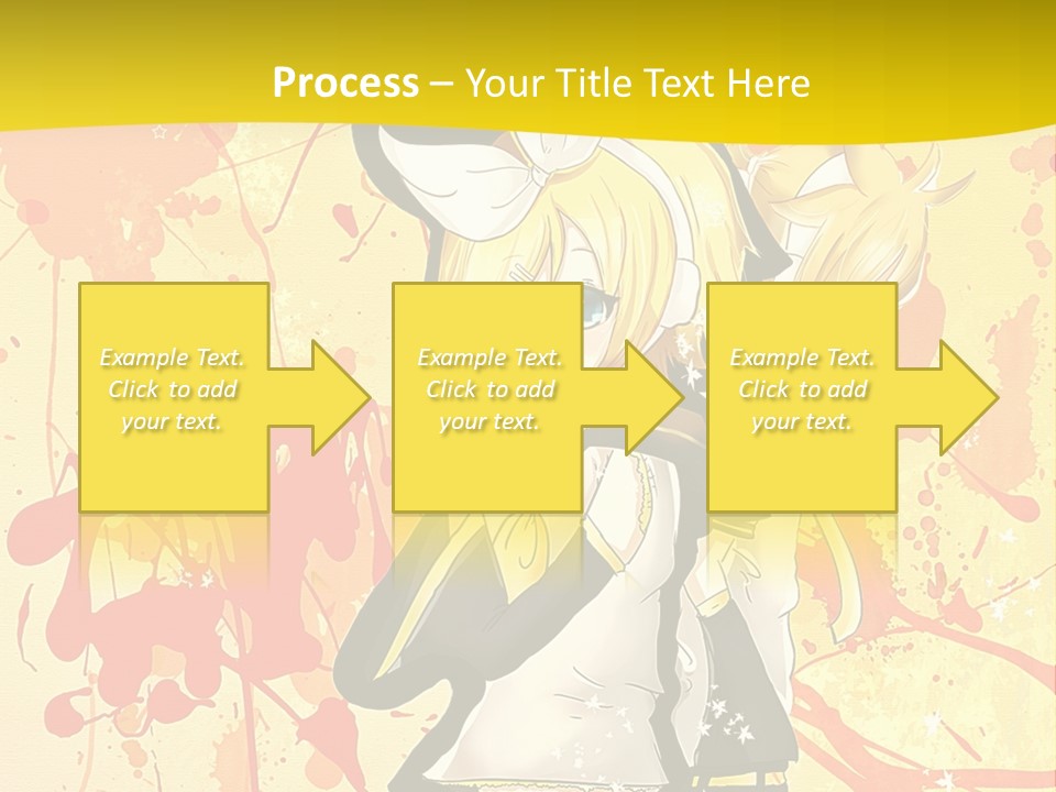 A Anime Character With A Yellow Background PowerPoint Template