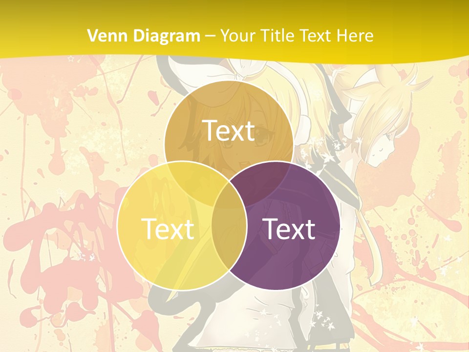 A Anime Character With A Yellow Background PowerPoint Template