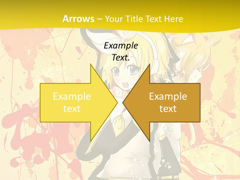 A Anime Character With A Yellow Background PowerPoint Template