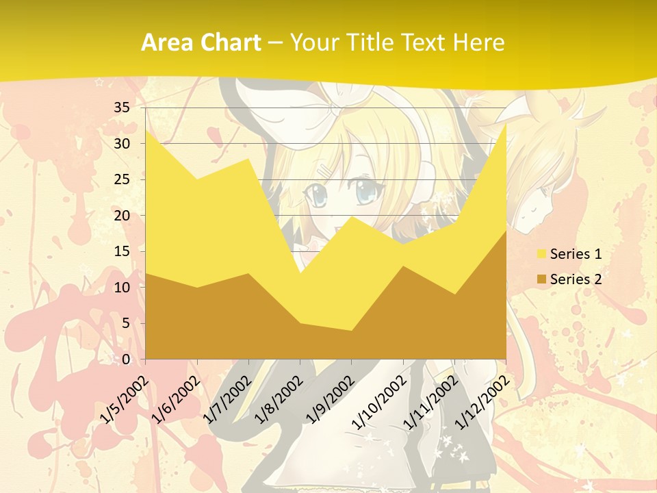 A Anime Character With A Yellow Background PowerPoint Template