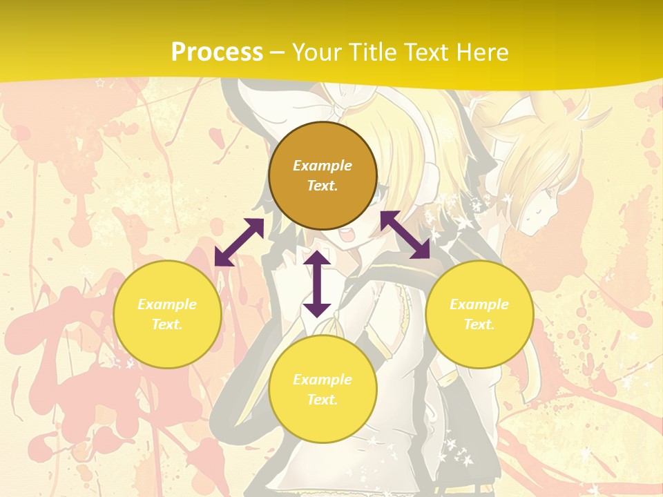 A Anime Character With A Yellow Background PowerPoint Template