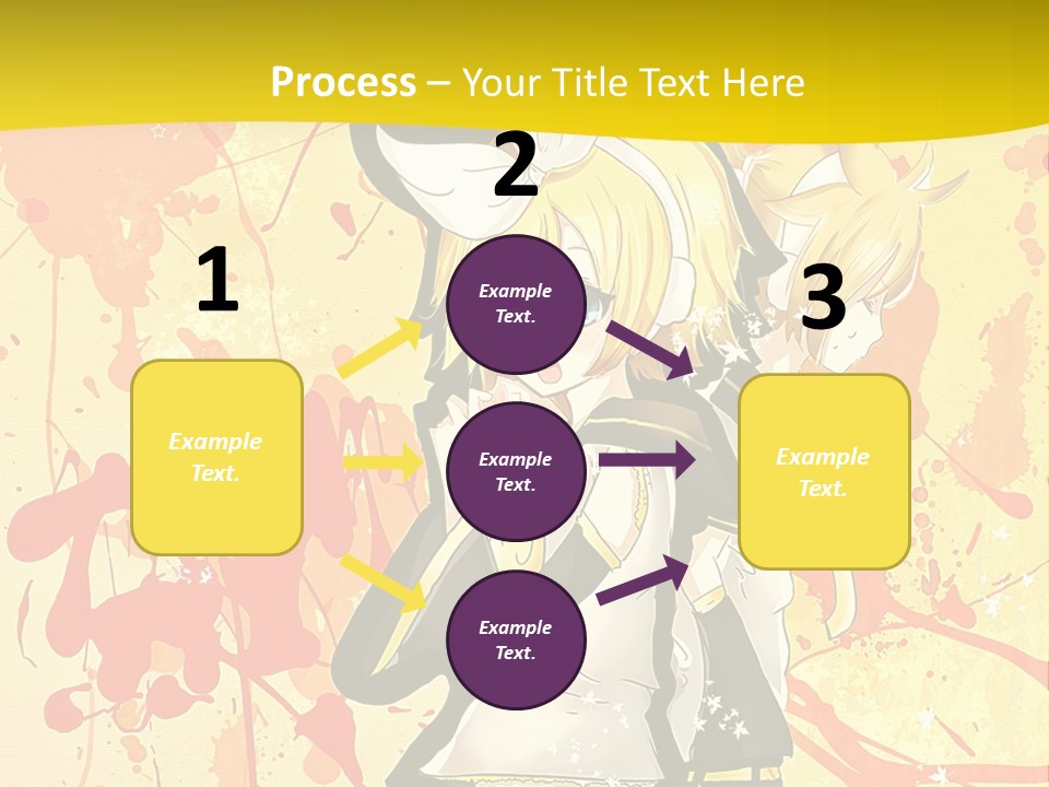 A Anime Character With A Yellow Background PowerPoint Template