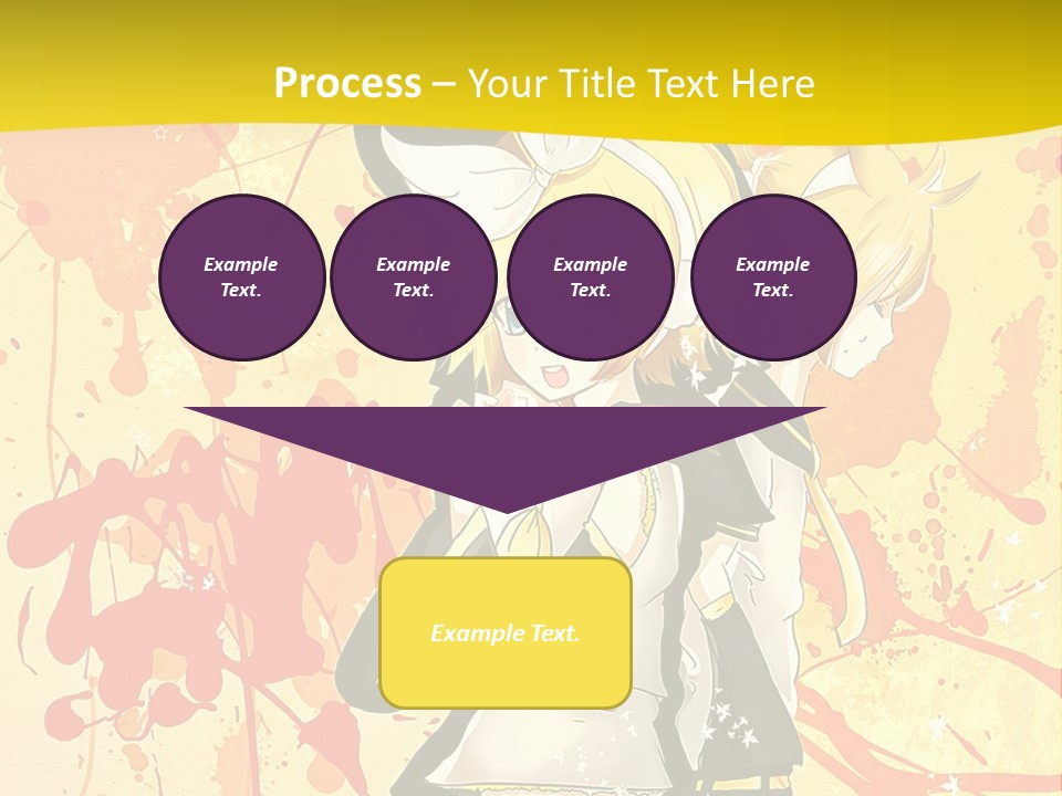 A Anime Character With A Yellow Background PowerPoint Template
