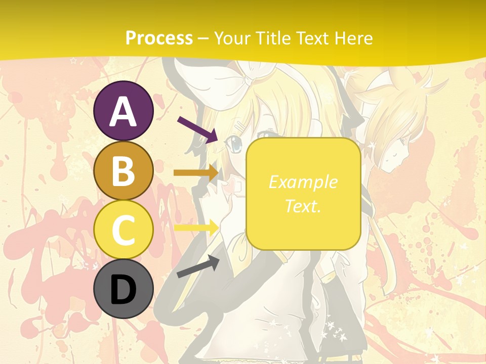 A Anime Character With A Yellow Background PowerPoint Template