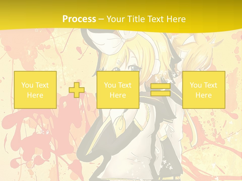 A Anime Character With A Yellow Background PowerPoint Template