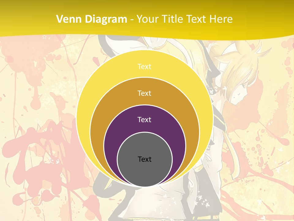 A Anime Character With A Yellow Background PowerPoint Template