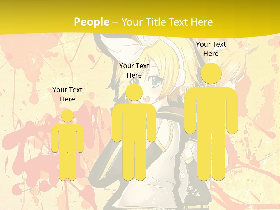 A Anime Character With A Yellow Background PowerPoint Template