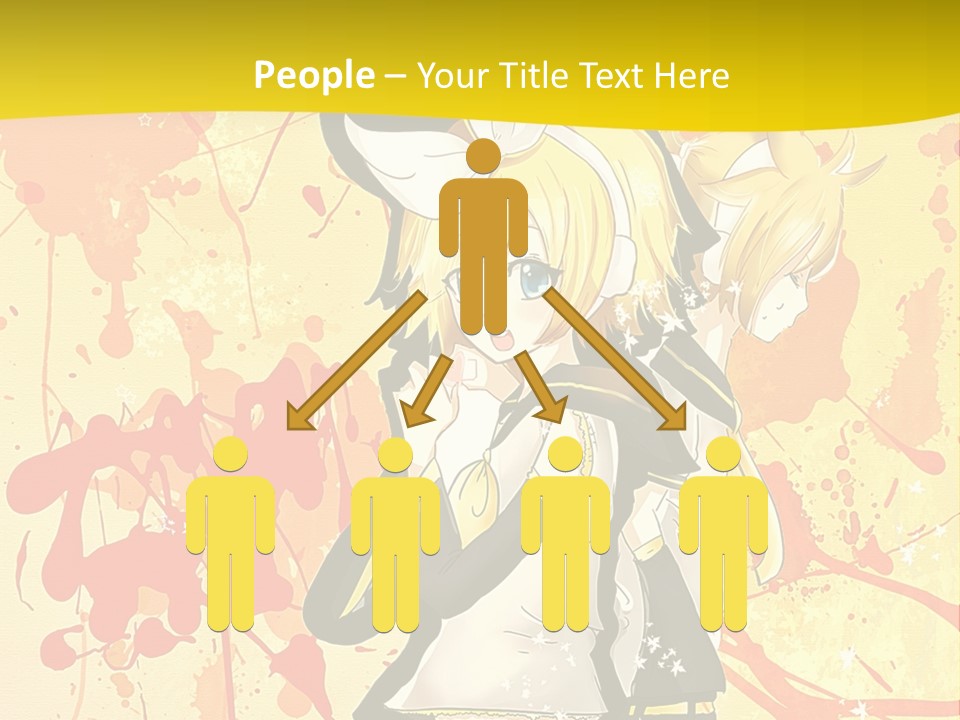 A Anime Character With A Yellow Background PowerPoint Template