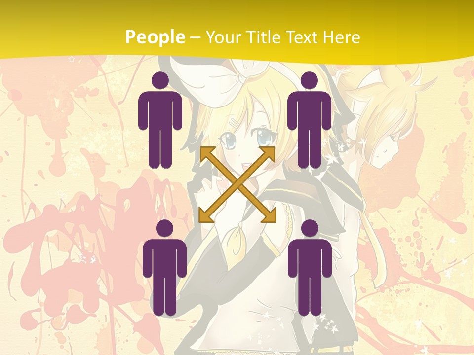 A Anime Character With A Yellow Background PowerPoint Template