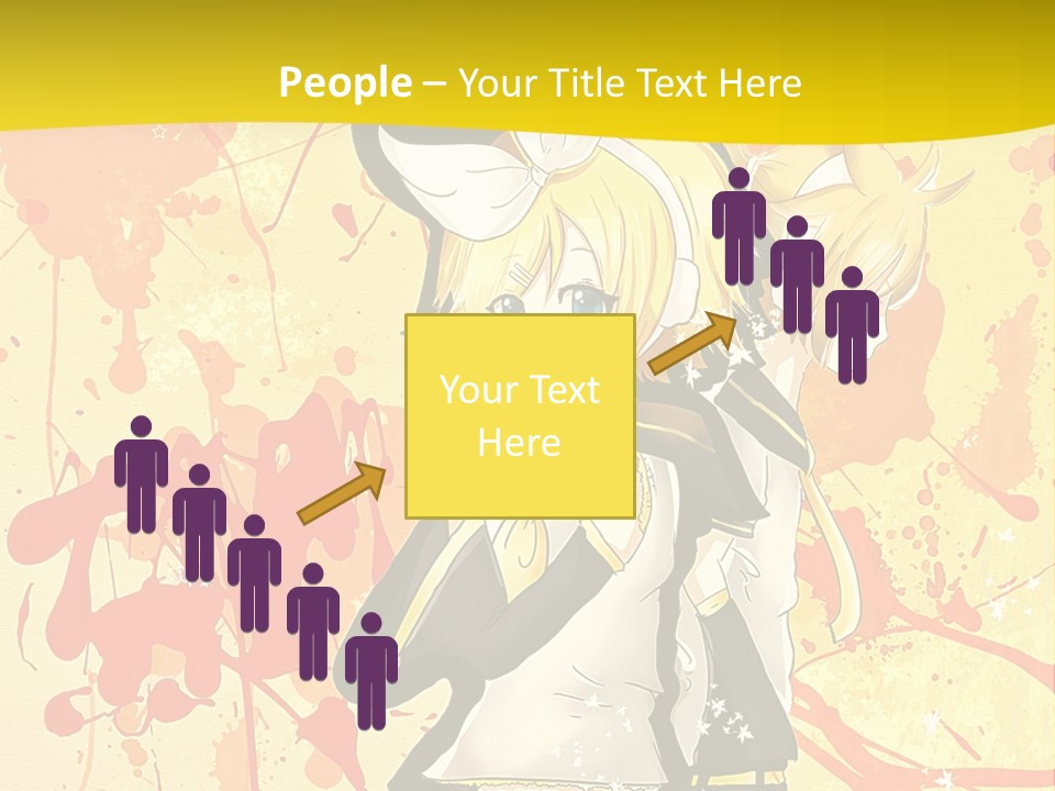 A Anime Character With A Yellow Background PowerPoint Template