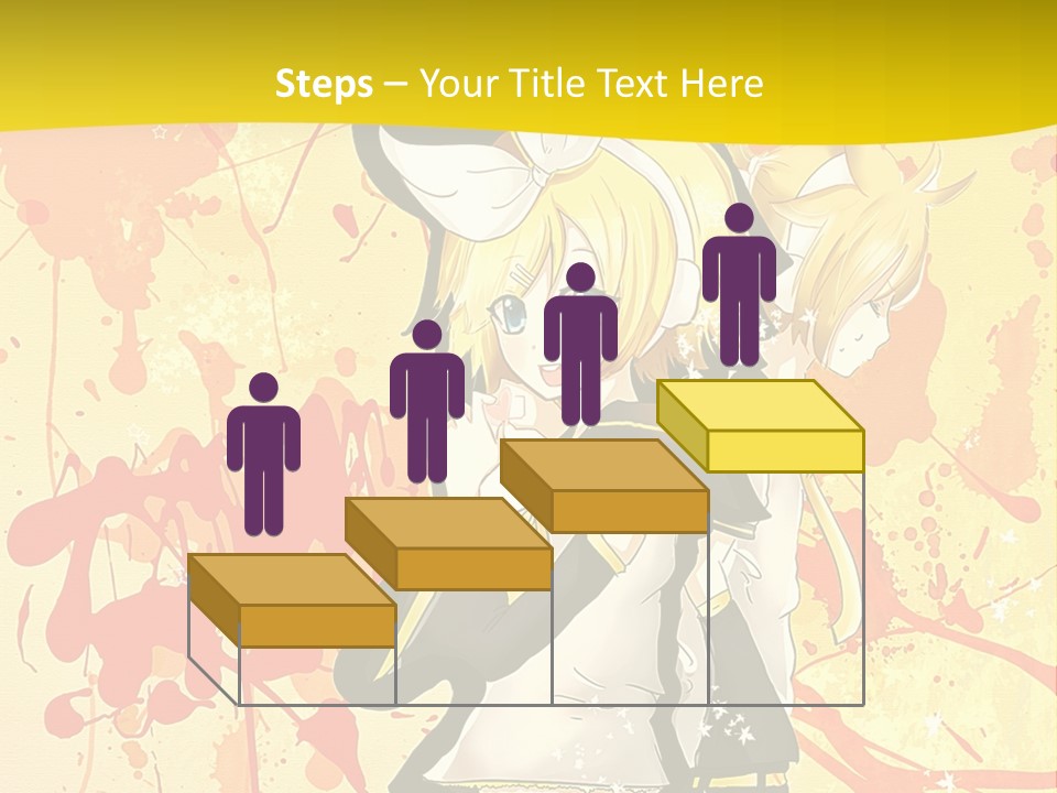 A Anime Character With A Yellow Background PowerPoint Template