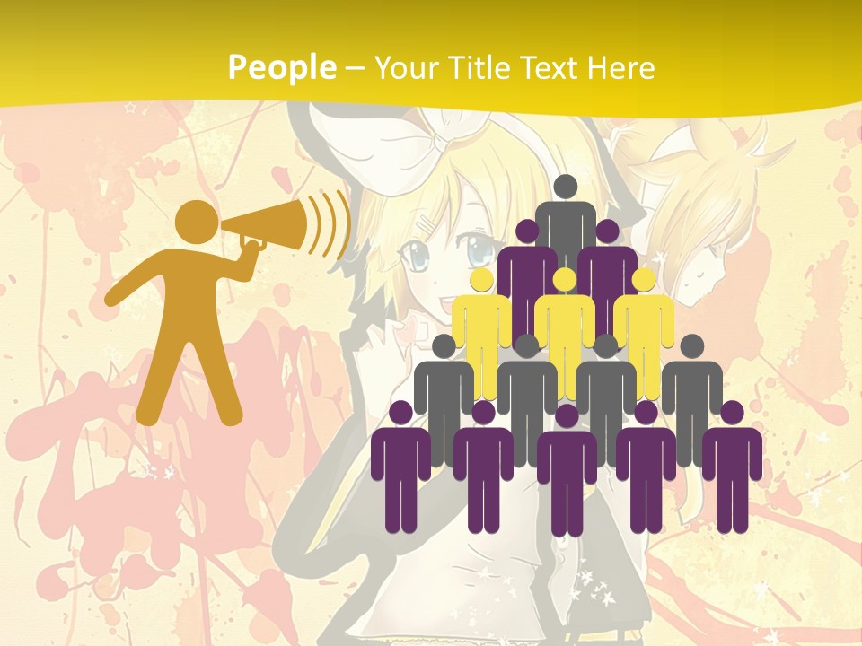 A Anime Character With A Yellow Background PowerPoint Template