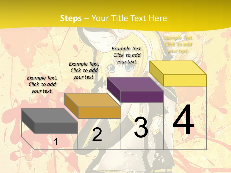 A Anime Character With A Yellow Background PowerPoint Template