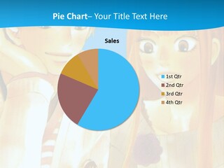 A Couple Of People Sitting At A Table With A Cake In Front Of Them PowerPoint Template