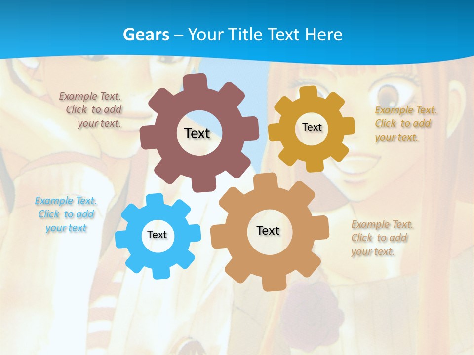 A Couple Of People Sitting At A Table With A Cake In Front Of Them PowerPoint Template