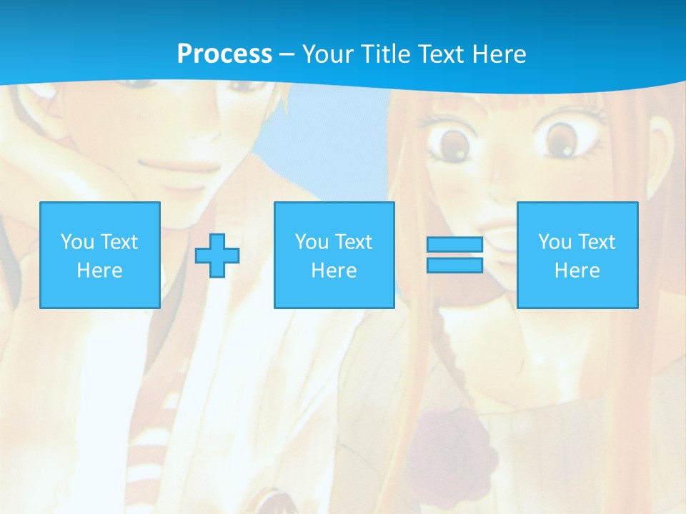 A Couple Of People Sitting At A Table With A Cake In Front Of Them PowerPoint Template
