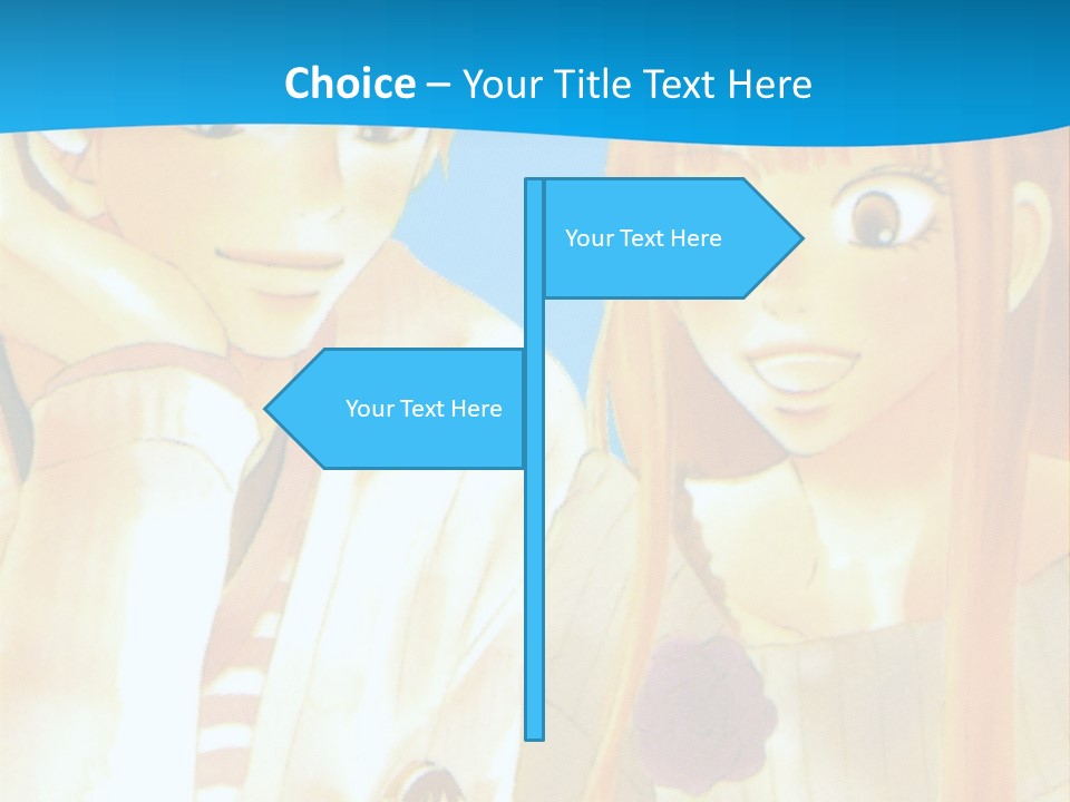 A Couple Of People Sitting At A Table With A Cake In Front Of Them PowerPoint Template
