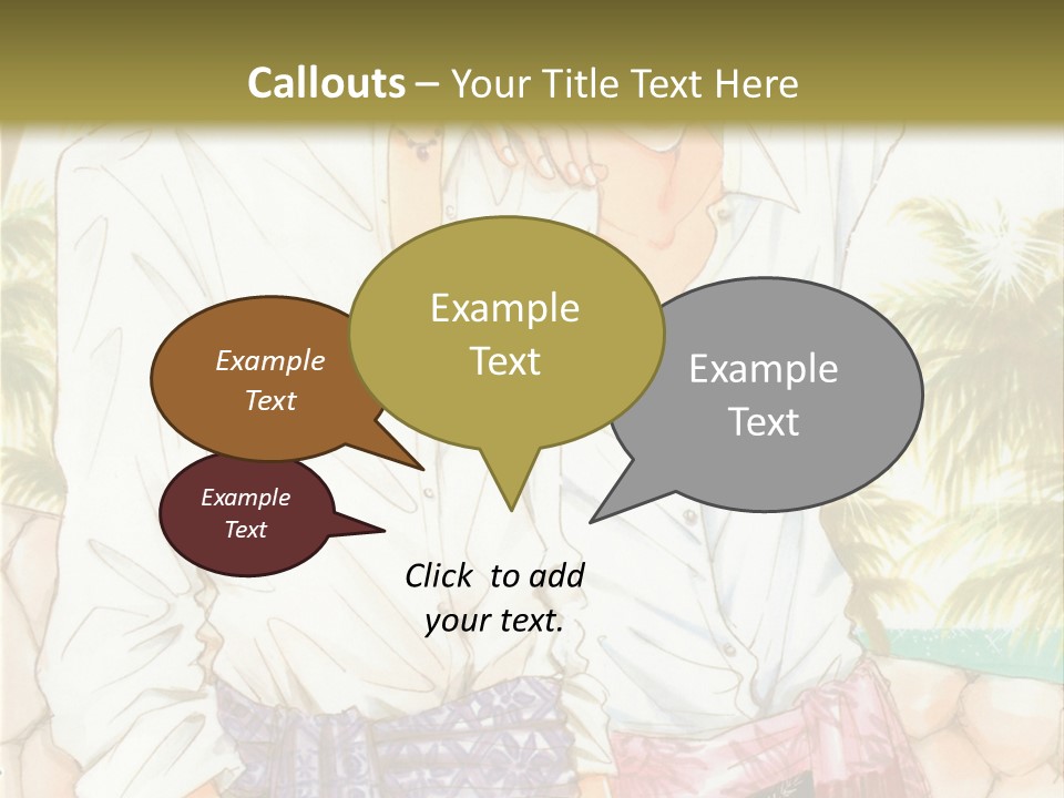 A Couple Of People Standing Next To Each Other PowerPoint Template