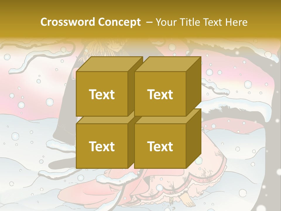 A Man And A Woman Are Sitting In The Snow PowerPoint Template