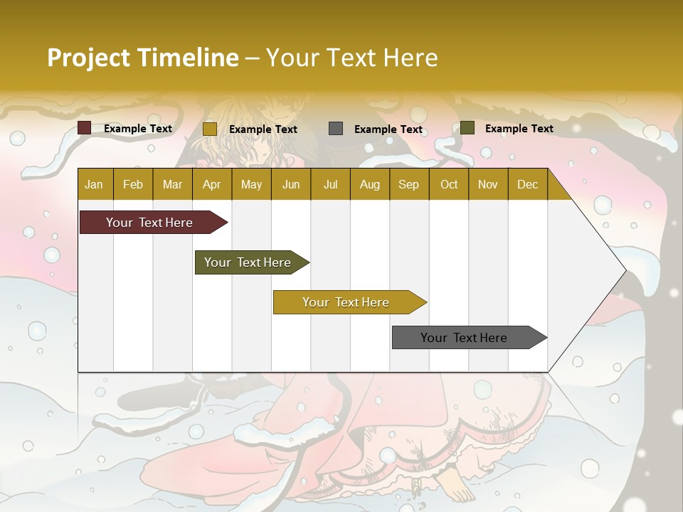 A Man And A Woman Are Sitting In The Snow PowerPoint Template