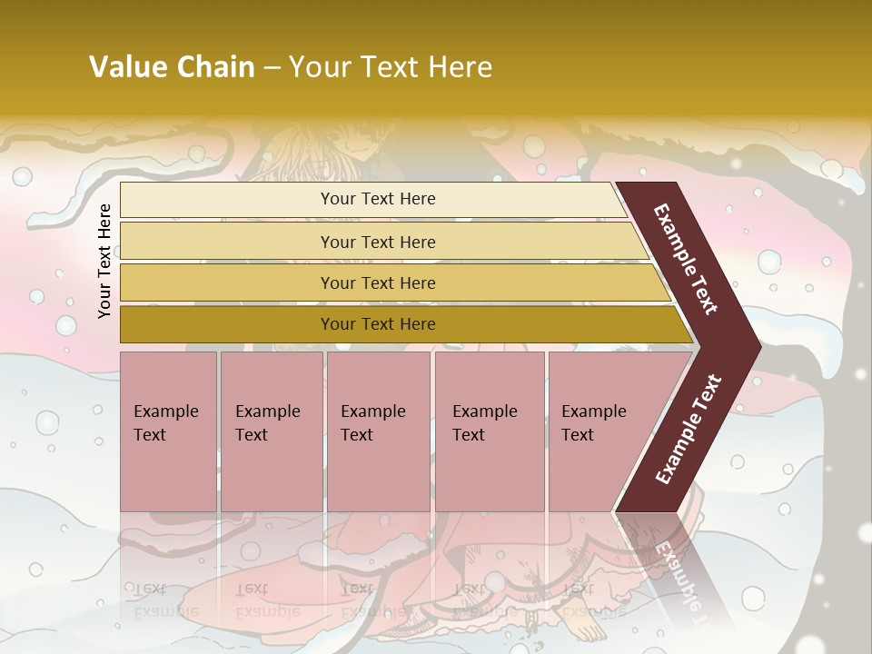 A Man And A Woman Are Sitting In The Snow PowerPoint Template