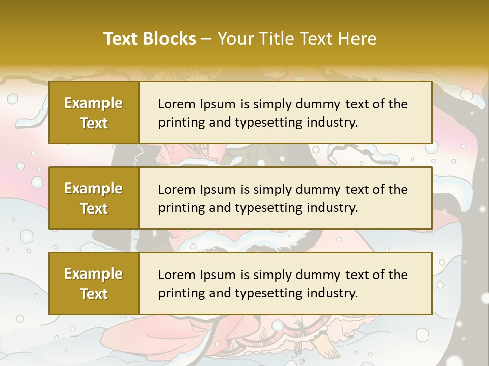 A Man And A Woman Are Sitting In The Snow PowerPoint Template