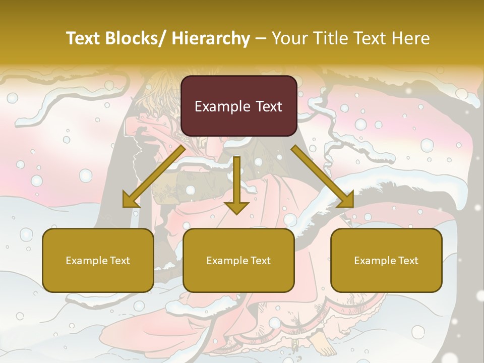 A Man And A Woman Are Sitting In The Snow PowerPoint Template