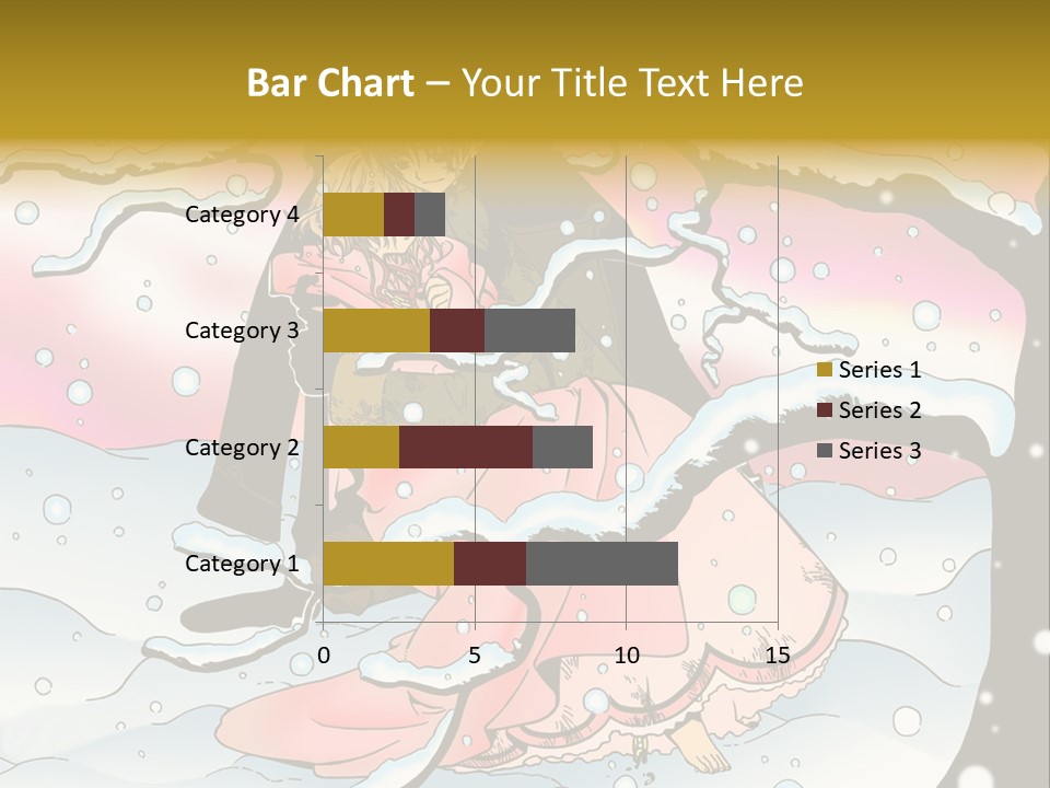 A Man And A Woman Are Sitting In The Snow PowerPoint Template