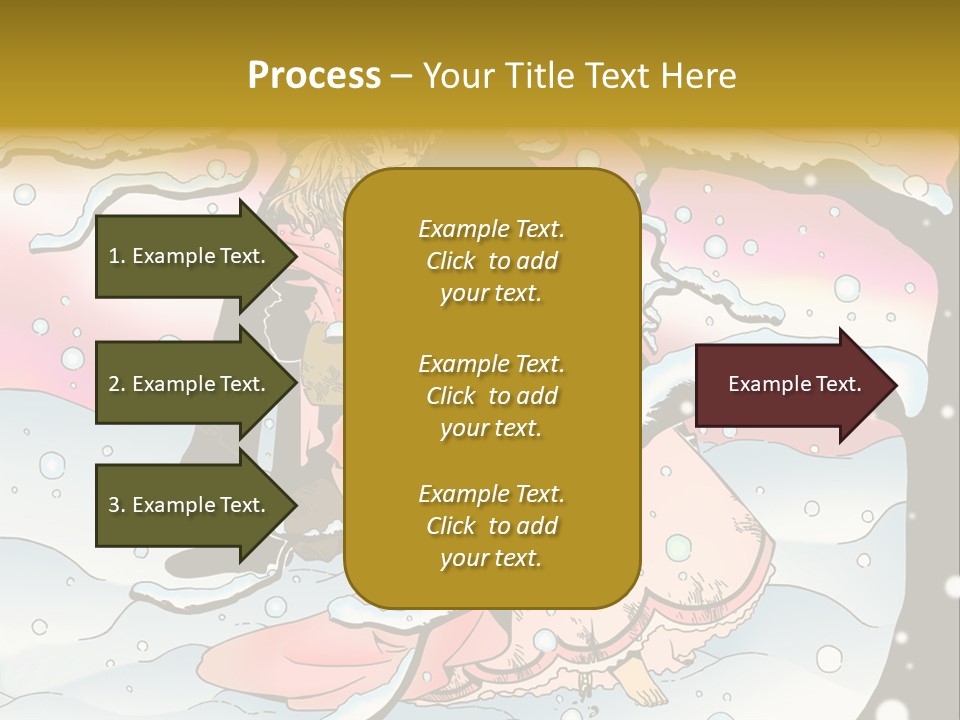 A Man And A Woman Are Sitting In The Snow PowerPoint Template
