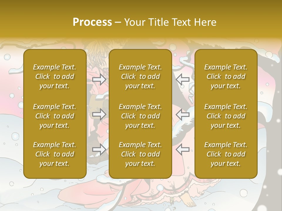 A Man And A Woman Are Sitting In The Snow PowerPoint Template