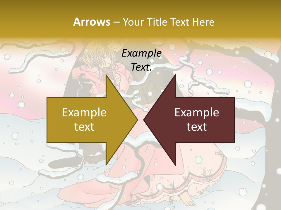 A Man And A Woman Are Sitting In The Snow PowerPoint Template