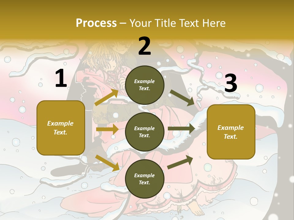 A Man And A Woman Are Sitting In The Snow PowerPoint Template