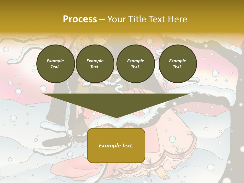 A Man And A Woman Are Sitting In The Snow PowerPoint Template